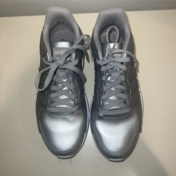 Adidas Silver Sneakers, US 7.5 - Picture 2 of 4
